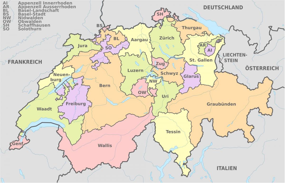 basel 지도는 스위스의