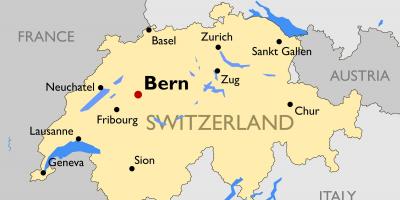 지도는 스위스의 주요 도시와